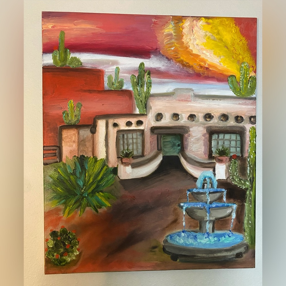 20”x24” Adobe Southwestern Oil Painting.